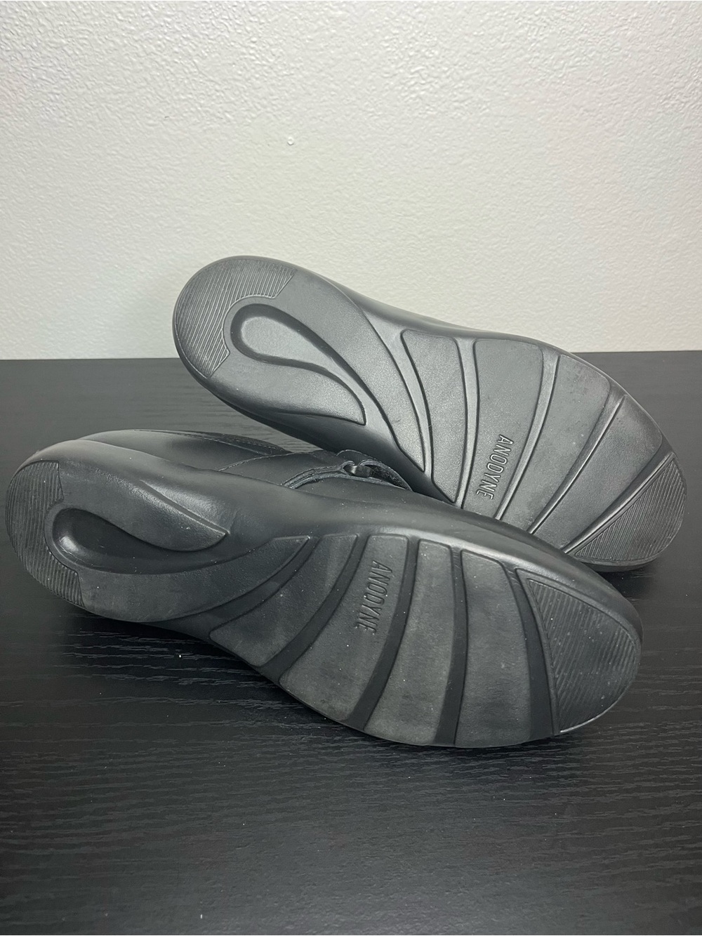 Diabetic Black Women's Slip-On Loafers with Velcro Strap - Picture 6 of 10